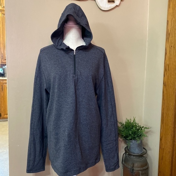 Lululemon 1/4 zip hoodie heathered gray size large 8/10? thumb hole. - Picture 3 of 12